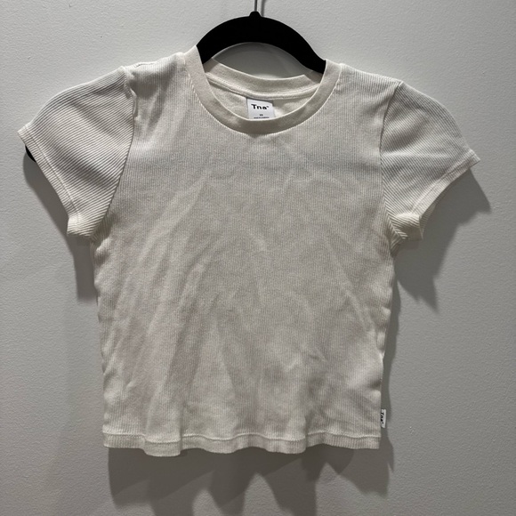 White Ribbed T-Shirt - Picture 1 of 2